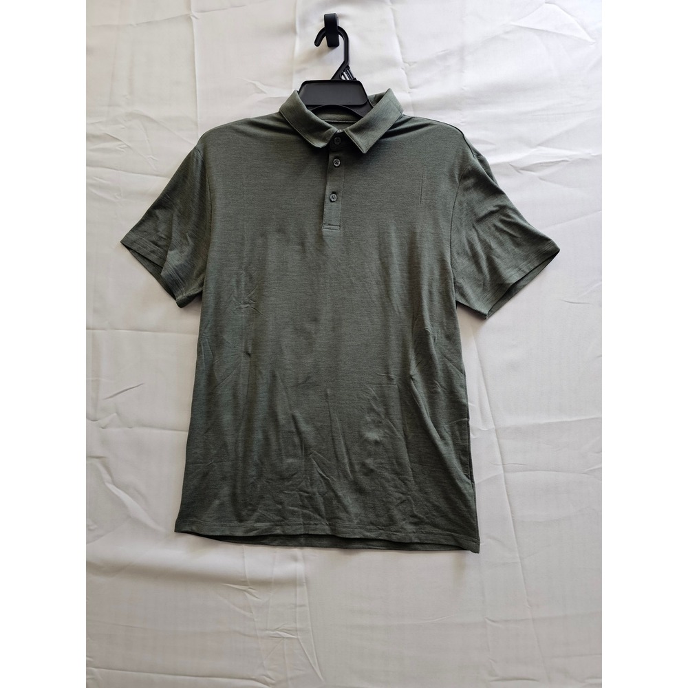 Member's Mark Mens Polo Shirt Green Cotton Blend Stretch Casual Size Small